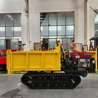 KOCHUANG Hocheffizienter, in China hergestellter, preisgünstiger All-Terrain Diesel- & Benzin-Mini-Raupentransporter & -Kipper mit Kompaktlader