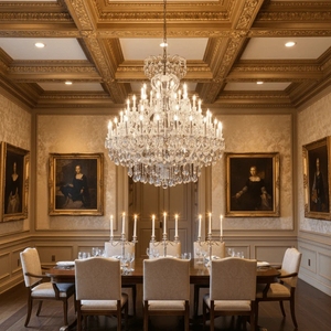 Décoration de mariage personnalisée, grands lustres, chandeliers de luxe pour villa, porte-bougie Maria Theresa, lustre en cristal K9 - Product Image 5