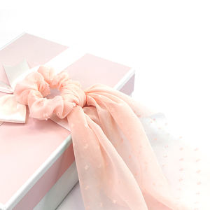 Новейший дизайн, Детские Модные экологически чистые эластичные атласные большие резинки для волос с бантом - Product Image 2