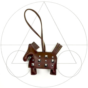 Llavero de cuero vintage con remaches de <span class=keywords><strong>rock</strong></span> y caballo, mini llavero de pony con tachuelas estilo punk, decoración de moda para bolso de mujer - Product Image 6