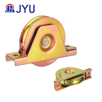 Poulie de rouleau de roue de porte coulissante galvanisée à roulement unique avec support interne-Golden