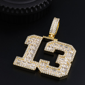 Precio al por mayor de gama alta Hip-Hop <span class=keywords><strong>13</strong></span> colgante collar personalizado estilo callejero completo-taladro Punk de lujo para regalo - Product Image 3