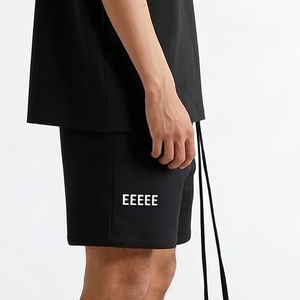 ESS Short oF Man Short de sport athleisure pour homme, décontracté et ample, <span class=keywords><strong>avec</strong></span> boucle de <span class=keywords><strong>ceinture</strong></span> personnalisée, couleur unie, en coton, pour l'été et la gym - Product Image 6