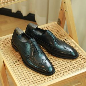 รองเท้าอ็อกซ์ฟอร์ดทรงเหลี่ยมสีดำ หนังแท้ทั้งชิ้น แบบผูกเชือก ระบายอากาศได้ดี กันลื่น น้ำหนักเบา เหมาะสำหรับใส่ทำงานหรือโอกาสทางการ - Product Image 2