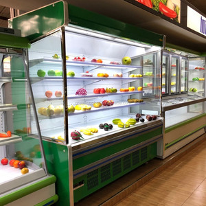 Siêu thị mở tủ lạnh hiển thị Plug-in Máy làm lạnh rèm không khí tự phục vụ Máy làm lạnh nhiều tầng Trái Cây trưng bày đồ uống sữa - Product Image 6