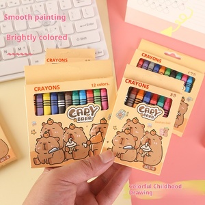 Kapibala Crayon de peinture pour enfants 8 couleurs ensemble sûr Non toxique facile à colorer bébé Graffiti emballage en carton stylo de peinture - Product Image 4