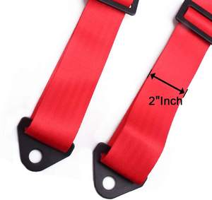 JBR4001レッドセーフティレーシングハーネス4ポイントカーユースセーフティベルト - Product Image 5