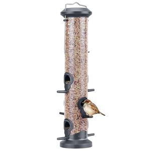 Mangeoire à oiseaux en acier résistant aux intempéries en plastique dur de qualité supérieure avec 6 ports d'alimentation Métal antirouille résistant à la mastication - Product Image 1