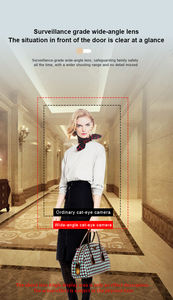 ตัวล็อคมือจับประตูอัจฉริยะทำจากอลูมิเนียมอัลลอยด์พร้อมลายนิ้วมือสำหรับแสดงประตูไม้แก้ว - Product Image 4