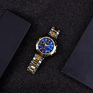 Newest High End Premium Luxury Automatic chronograph stainless japan movt quartz watch stainless steel bezel quartz watches