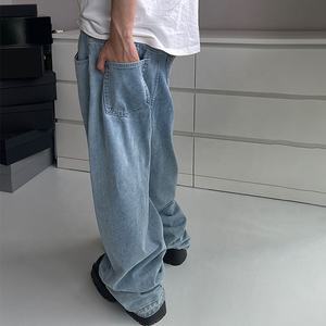 بنطلون جينز عالي الجودة للرجال مقاس كبير، بنطلون جينز فضفاض للرجال 2026 - Product Image 5