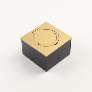 Cabinet <b>Socket</b> Electrical Wall Mounted Floor Box with Power Receptacle and Flip-up cover - Product Image 1