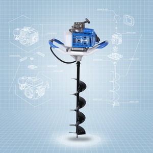 حفار أرضي صناعي عالي الجودة يعمل بالبنزين، مصنوع من الفولاذ المقاوم للصدأ، بمحرك ثنائي الشوط، مناسب لزراعة الأشجار وكسر الجليد للصيد - Product Image 1