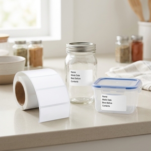 Etiquetas Adhesivas Personalizadas de <span class=keywords><strong>2x1</strong></span> Pulgadas, Solubles en Agua, para Alimentos, 50x25, Sin Residuos, Etiqueta para Almacenamiento de Alimentos, Etiqueta Soluble en Agua - Product Image 1