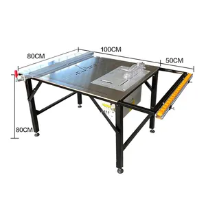 산업용 수직 원형 톱 목공 용 미니 휴대용 접이식 슬라이딩 패널 톱 테이블