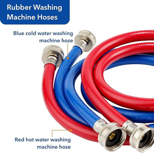 Juego de Mangueras para Lavadora, Manguera de Agua Fría y Caliente, Mangueras de Entrada de PVC Reforzado para Lavadora - Product Image 2