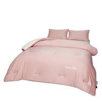 Couette en coton tricoté Deep Sleep Planet à contrôle de la température avec garnissage en fibre de soja, épaisse, chaude, hivernale, design doux pour la peau