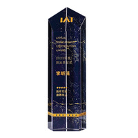 Fine fabrication cristal marbre Plaque Logo Awards couleur pentagramme forme trophée HonorOf cristal luxe Design Laser graver