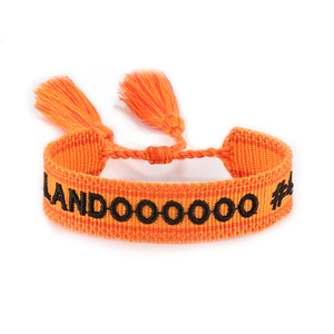 Bracelet brodé avec motif de texte personnalisé pour cadeau de mariage, bijoux de fête - Product Image 5