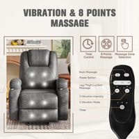 Elektrischer Vibrationsmassage-Liftsessel mit Getränkehalter für Senioren, Ideal für die Altenpflege im Wohnzimmer
