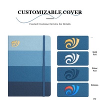Carnet de notes A5 personnalisé en cuir PU, couverture colorée, avec élastique, ligné, pour le bureau (vente en gros)