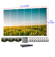 Écran LED de location extérieur 2 x 3 mètres P4.81, pas de pixel de 4,8 mm, étanche IP65, résolution 8K, panneau modulaire