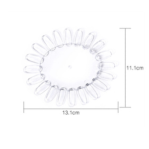 Palette de 20 faux ongles ovales en ABS pour présentation de couleurs de vernis à ongles, modèle tournesol, 10 pièces/sac - Product Image 5