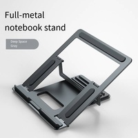 Soporte de Aluminio MQ para Laptop, Plegable, Portátil, Ajustable, con Refrigeración, Elevador de Escritorio, Venta al Por Mayor