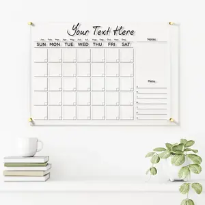 Custom Printing Clear Magnetic Acrylic Wall Calendar Board Acrylic Board