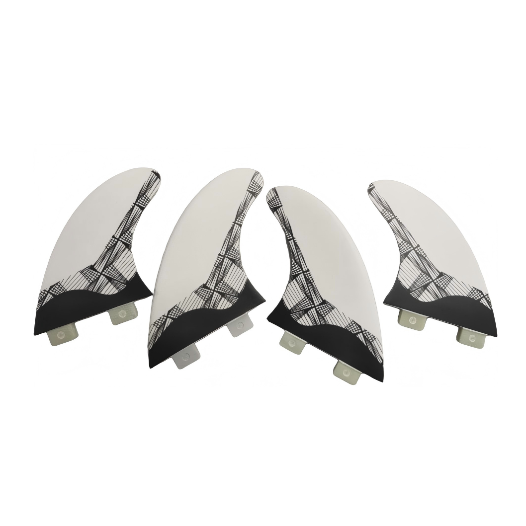 White quad fin set