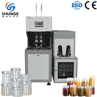 Machine de soufflage de préformes PET à 2 cavités pour bouteilles, pots PET à large ouverture et canettes à ouverture facile, destinée aux jus, au lait et au thé