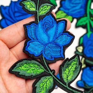<b>Computer</b> Embroidery Blue pink Red Fairy Rose Flower Embroidery Cloth Patch for Multi-Use Clothing <b>Accessories</b> - Product Image 6