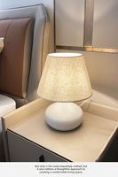 Lampe de chevet LED moderne, lampe de nuit, support en céramique E27, corps en fer décoratif, abat-jour en métal pour chambre à coucher