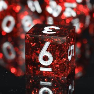 Mini Planet - Juego de Dados de Resina Poliedricos de 7 Piezas Hechos a Mano para Juegos de Rol, con Bordes Afilados, Diseño de Dragón, Edición Crimson Torment, Venta al por Mayor - Product Image 5
