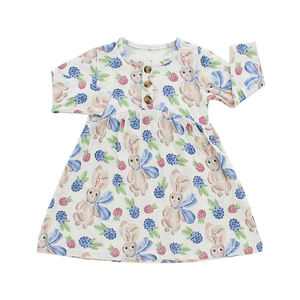 Vêtements pour bébés, vente chaude 2022, robes pour enfants de haute qualité, robes à manches longues pour filles - Product Image 1