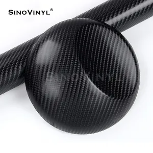 SINOVINYL工厂供应批发价格4D碳纤维白色铝箔用于覆盖碳汽车包装乙烯基