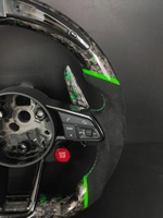 Volant en fibre de carbone forgée pour Audi A3 A4 A5 A6 A7 Q3 Q5 Q7 S3 S4 S5 RS3 RS4 RS5 RS6 RS7