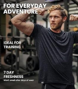 Maglietta Termica da <span class=keywords><strong>Uomo</strong></span> in Lana Merino, Leggera, per Sport all'Aperto, Strato Base, Tinta Unita - Product Image 4