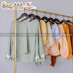 Camicetta in Cotone Usata KingAAA V36 di Qualità KungFu KingAAA, Camicia Estiva Casual da Donna, <span class=keywords><strong>Abbigliamento</strong></span> di Seconda Mano - Product Image 3