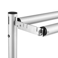Supports de toile de fond réglables en métal argenté robuste de haute qualité 20 pi x 10 pi pour décoration de scène de mariage