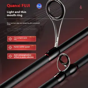 <span class=keywords><strong>Canne</strong></span> à Pêche Baitcasting en Fibre de Carbone avec Anneaux Fuji, 1.68m 1.98m 2.1m, pour Achigan <span class=keywords><strong>Brochet</strong></span> Truite Perche et Pêche au Lancer - Product Image 4