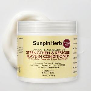 Après-shampoing sans rinçage fortifiant et réparateur à l'huile de ricin noire jamaïcaine et au beurre de karité pour cheveux coiffés à la chaleur - Product Image 6