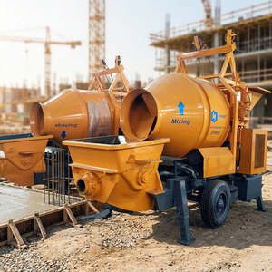 Bomba Mezcladora de Concreto Portátil de 600L con Remolque, Distancia de Transporte Vertical de 150m, Capacidad de Descarga de 18m/h - Product Image 3