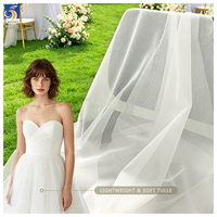 YX296 Kain Tulle Mesh Ringan Berkualitas Tinggi 100% Poliester 30D Lembut untuk Gaun Pernikahan Anak dan Pakaian untuk Anak Perempuan