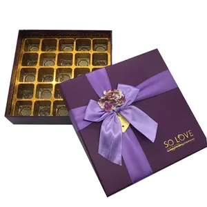 Schokolade Bonbon Praline Box Flat Pack Schokoladen box benutzer definierte Schokolade Praline Box