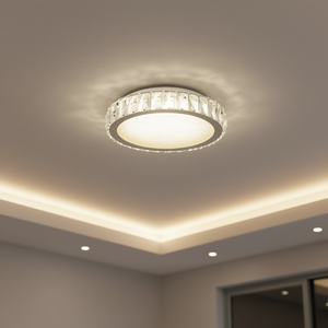 Lámpara de Techo LED Moderna de Cristal, 13.8 Pulgadas, Montaje Empotrado, Blanco Cálido, 38W, Regulable, para Sala de Estar, Dormitorio, Cocina - Product Image 2