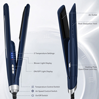 Nouveau Hair Styler 3 en 1 Lisseur Curler Blower Dryer High Speed Air Fers plats Humide pour sécher Sèche-cheveux et lisseur