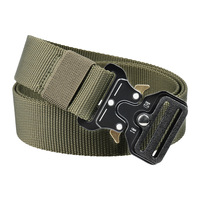 Ceinture en tissu nylon réglable avec boucle à dégagement rapide en alliage métallique, ceinture de chasse, de randonnée, de sport, ceinture tactique d'extérieur pour hommes