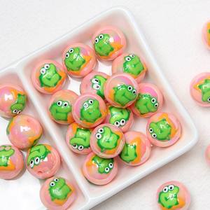 Cuentas de fantasma de calabaza pintadas a mano de 16mm al por mayor, cuentas redondas acrílicas sueltas de plástico occidental para pulsera, cadena de teléfono - Product Image 5