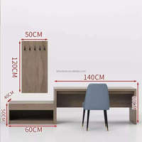 Juego de Muebles de Dormitorio Modernos para Hotel, Diseño de Paneles de Madera Sólida, Ecológicos, Apilables, Duraderos, para Uso en Escuelas y Apartamentos, Personalizados de Fábrica